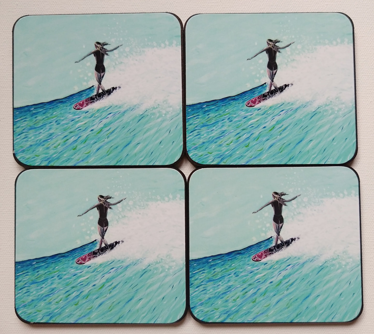 Drink Coaster - Express yourself surfer girl