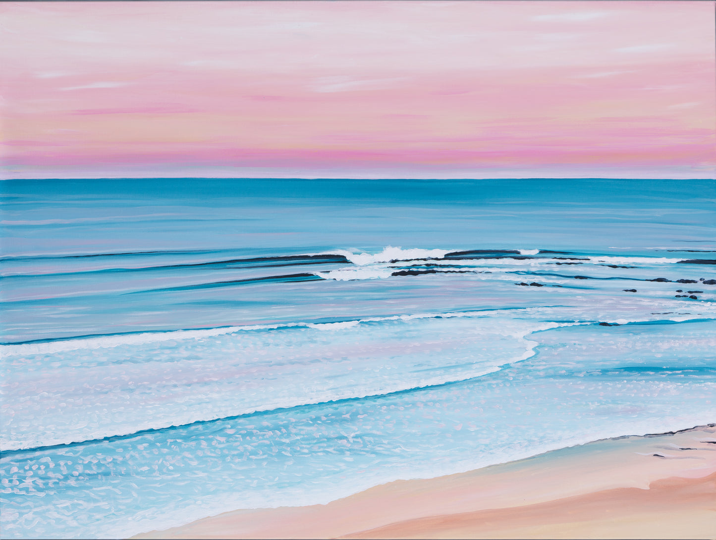Limited edition, Fine Art Canvas Print - Surf Beach Sunrise