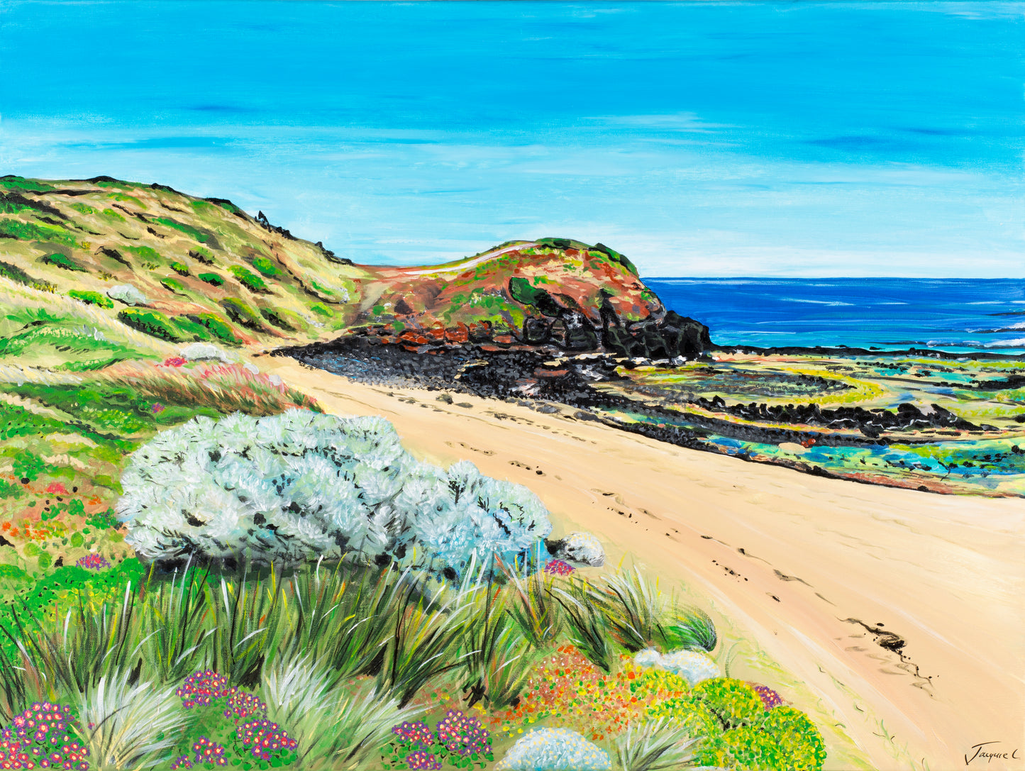 Limited edition, Fine Art Canvas Print - Smiths Beach Wildflowers