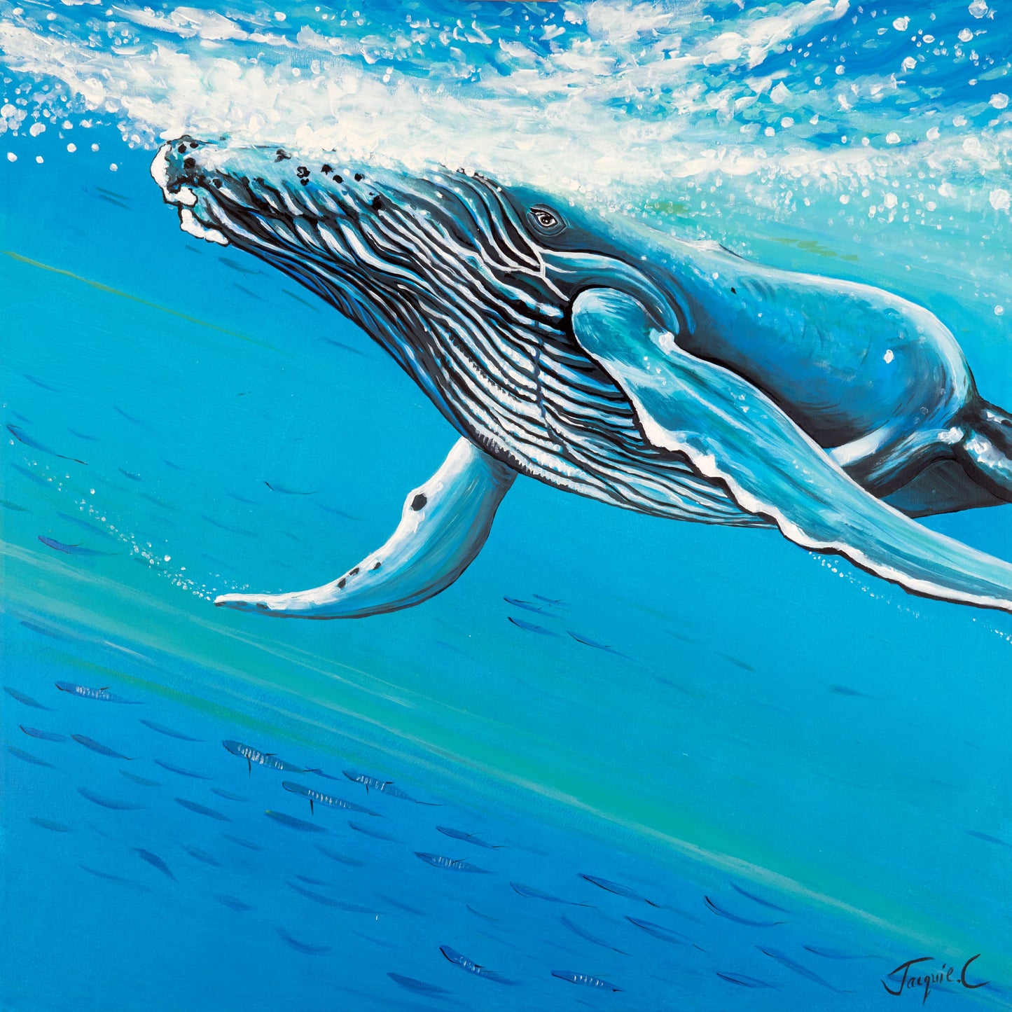 Limited edition, Fine Art Canvas Print- Whale Song