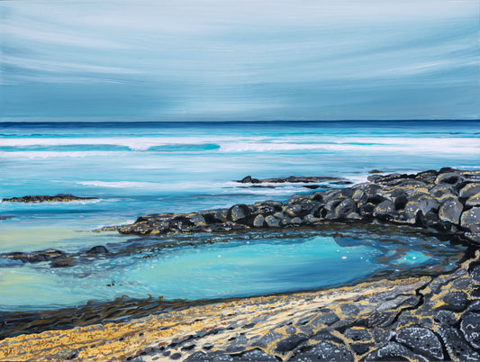 Fine Art Canvas Print - Berry's beach rockpool
