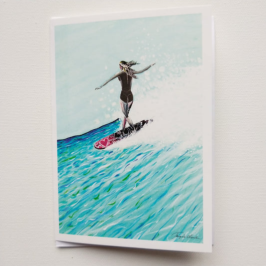Greeting card - Express self-surfer girl