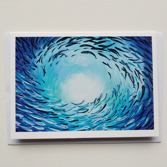 Greeting card - Fish shoal dreaming
