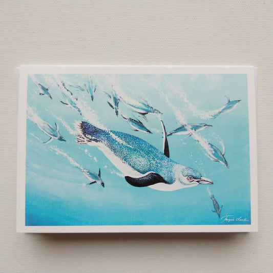 Greeting card - Penguin dive