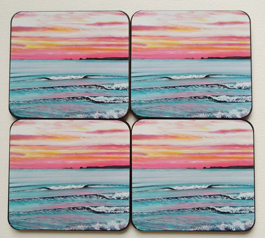 Drink Coaster - Sunderland bay Sunset